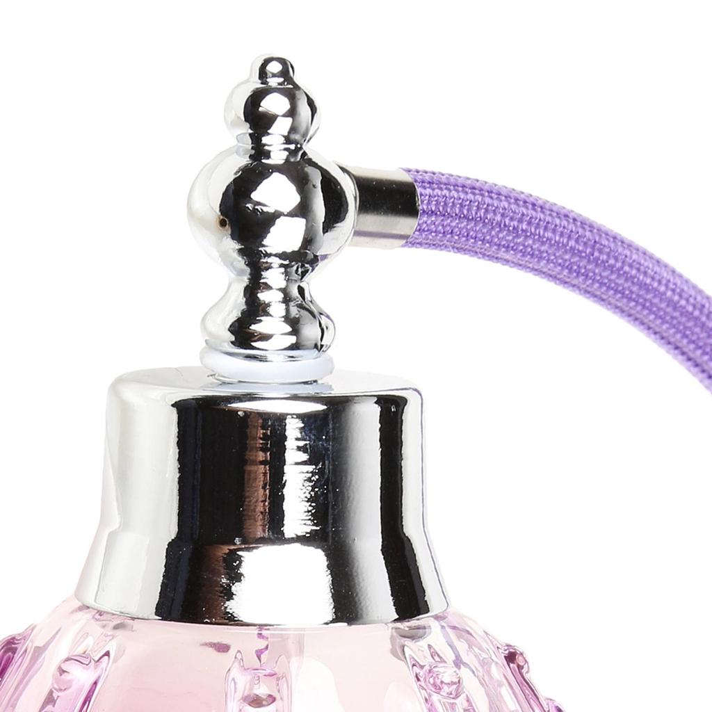 Women Girls Ladies 100ml Empty Refillable Travel Long Bulb Tassel Spray Perfume Bottle Purple