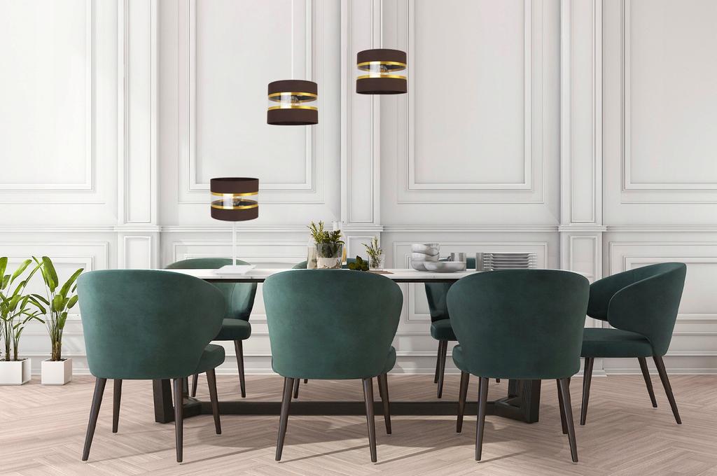 Night Table Lamp, Elegant Gold Lampshade, 20 Cm