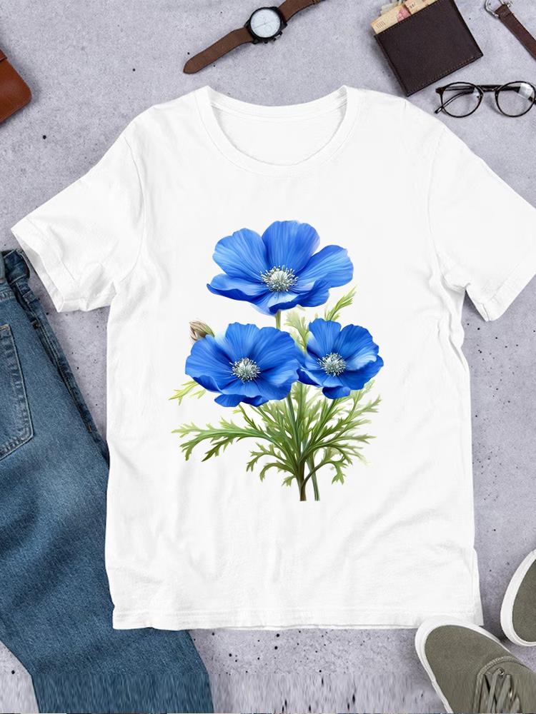 Casual Printed O-neck Printing T-shirt Clothes Ladies Butterfly Trend 90s Fashion Top Tee Short Sleeve T Women Female Clothing