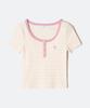 Seupao Multi Stripe Henley Neck Short Sleeve T-Shirt_Sprpg25G50