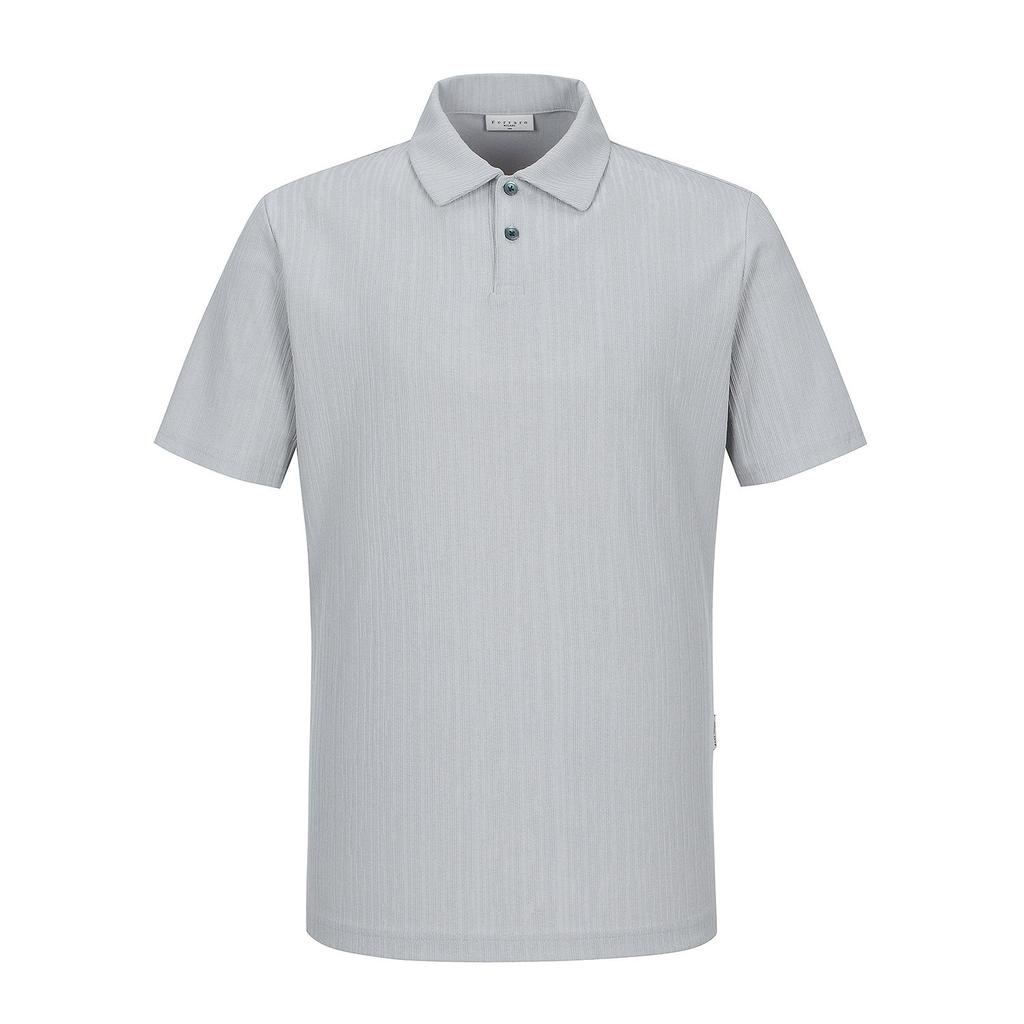 FERRAROMILANO Vertical Texture Jeri T-Shirt Light Grey (Am0Eks20432)