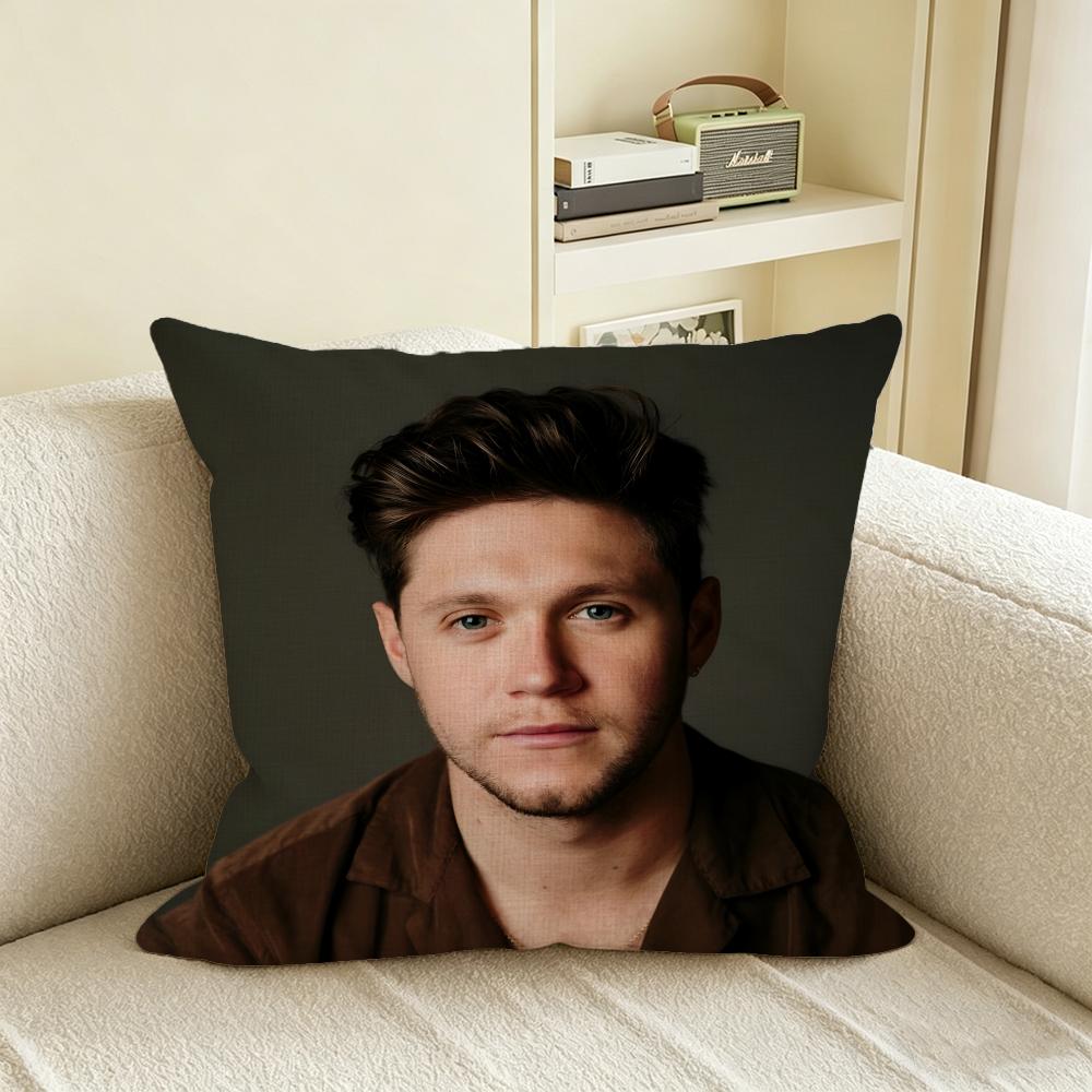 N-Niall Horan Cushion Cover Natural Linen Pillowcase Set, All-In-One Decor For Sofa, Bedroom & Chair