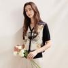 Zhaojun Women's Mulberry Silk Floral Print Knit Cardigan