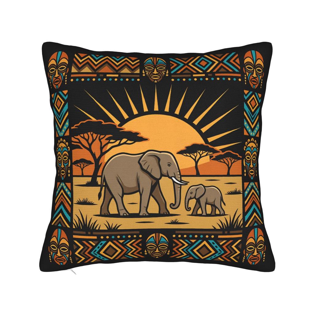 Pillow Case African Pattern Square Pillow Cover For Living Room Chair Funny Pillowcases
