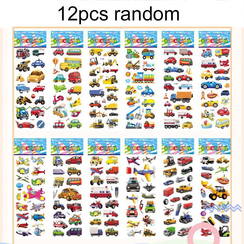 12pcs/set 3D Bubble Sticker Stationery Stickers Office Educational Supplies Scrapbook Album Decoration School Student Reward TMZ