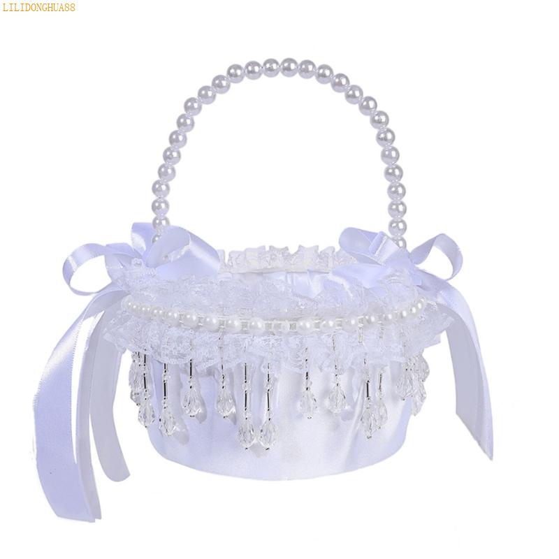 K1AE Elegant Crystal Beads Fringe Basket or Festival Event And Interior Designs
