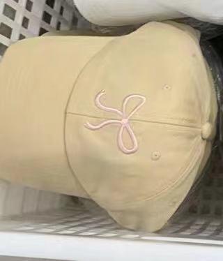 Korean Ins Bow Sweet Cute Romantic Pink Hat Versatile Breathable Cap Baseball Cap Girl Tide