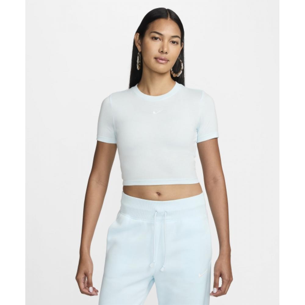 

Футболка NIKE Sportswear Essentials Slim Fit Crop W Glacier Blue White FB2874 474 XS