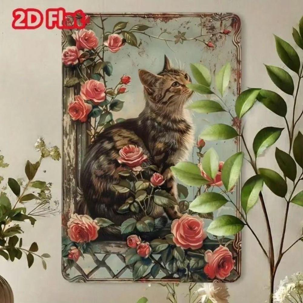 Retro Metal Tin Sign Art, Vintage Wall Decor for Living Room Garage 20x30cm