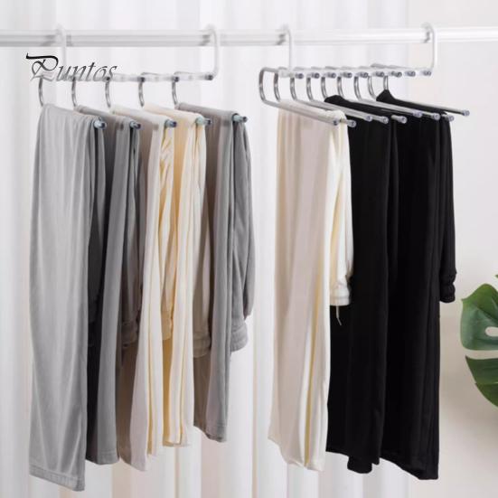 Pants Hanger with Rotatable Hook Strong Load-bearing Telescopic Folding Multifunctional Pants Rack Trousers Hanger