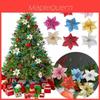 Splendido Set da 10 Fiori Stella di Natale Grandi Glitterati per Decorazione Albero Festivo