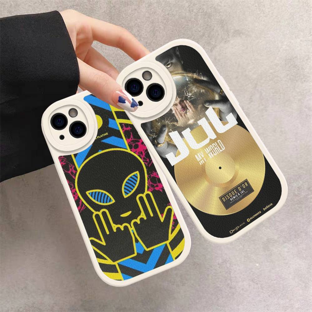 Rapper JuL C'est Pas Des Lol For IPhone 16 15 14 16E 13 12 11 Pro Max Plus Phone Leather Case