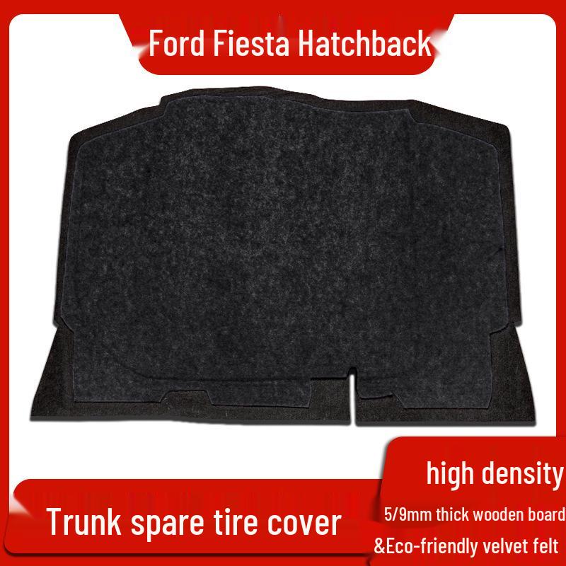 Ford Fiesta Hatchback/Sedan Rear Trunk Spare Tire Cover & Luggage Compartment Partition Mat