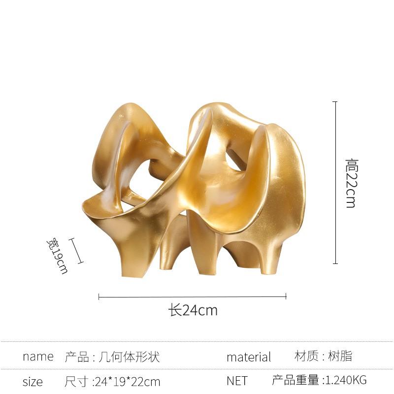 Modern Minimalist Gold Hollow Resin Decorative Ornament Living Room TV Cabinet Entryway Display