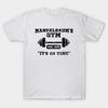 Men Black Print T-shirt Mandelbaum'S Gym - It'S Go Time! T-Shirt No-Cut Transfer Paper Print Cotton Tshirt