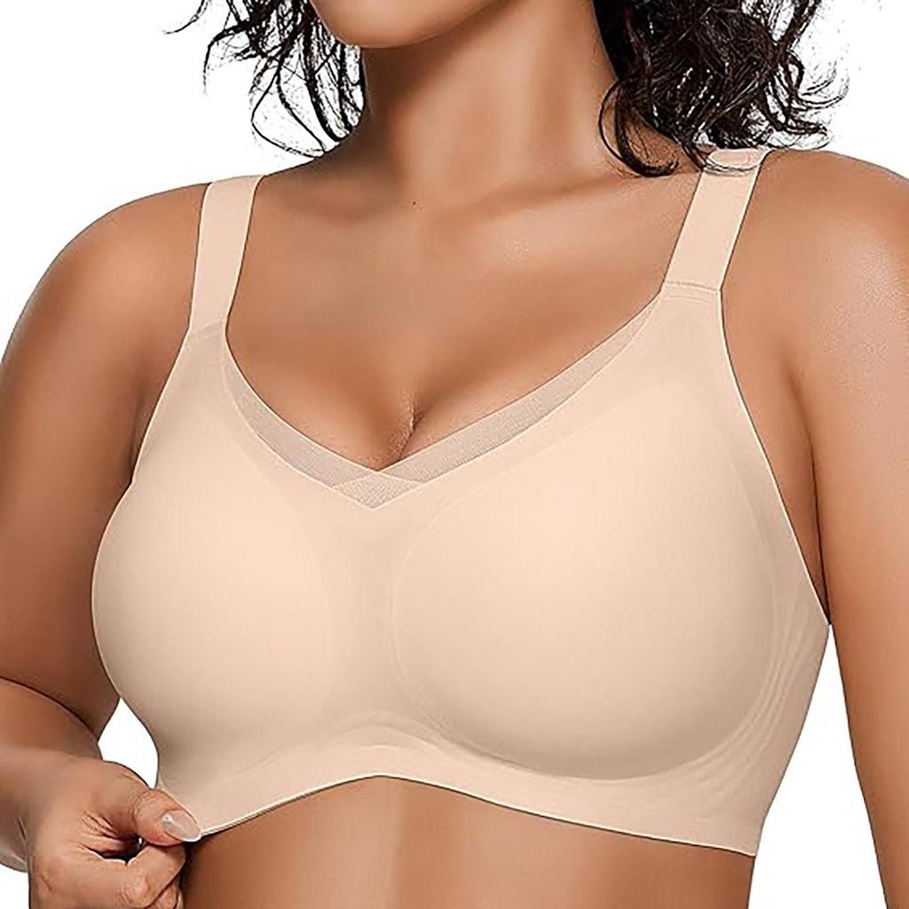 Sujetador Push-Up de Gel sin Costuras: Inalámbrico, Ajustable, Cómodo, Tallas Grandes, Minimiza el Busto Grande