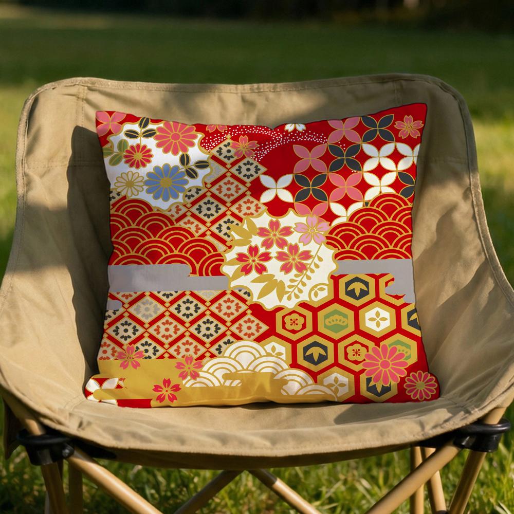 Ethnic Bohemian Pattern Cushion Cover Soft Reversible Durable Pillow Cover MultiScene Use for Home Car Daily Comfort