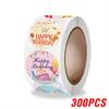 100-500pcs Cute Happy Birthday Sticker Birthday Gift Decoration Label Sealing Balloon Cake Label Packaging Scrapbook Sticker