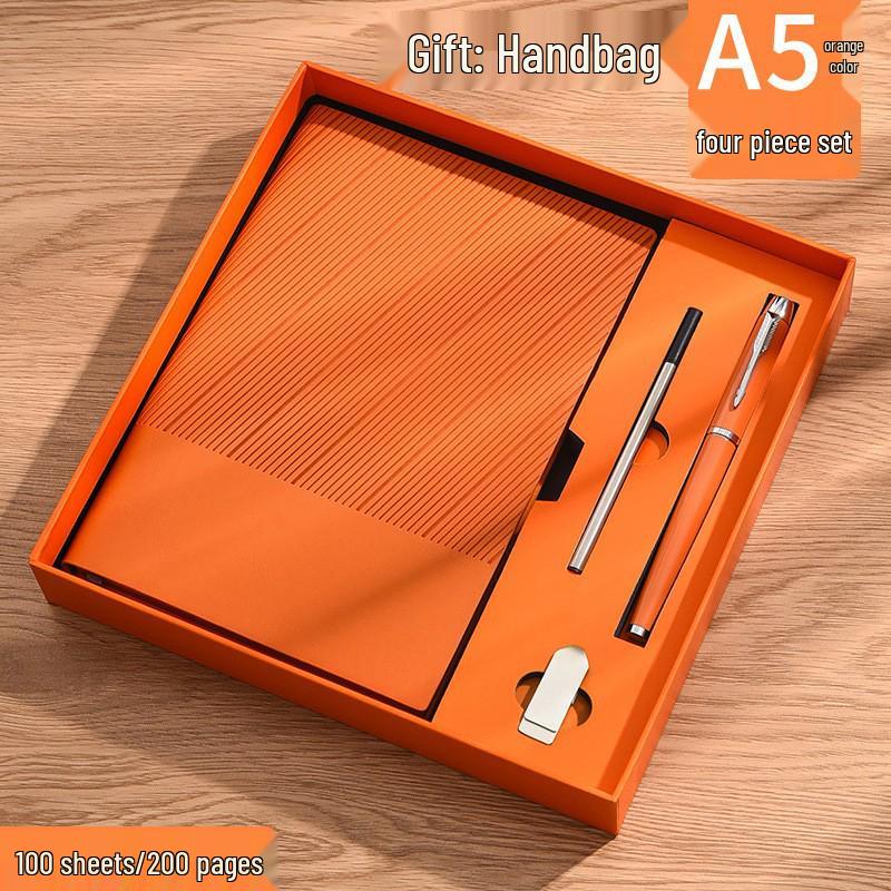 A5 Thickened Custom Leather Notebook: High-Value Business Diary with Optional Logo Printing
