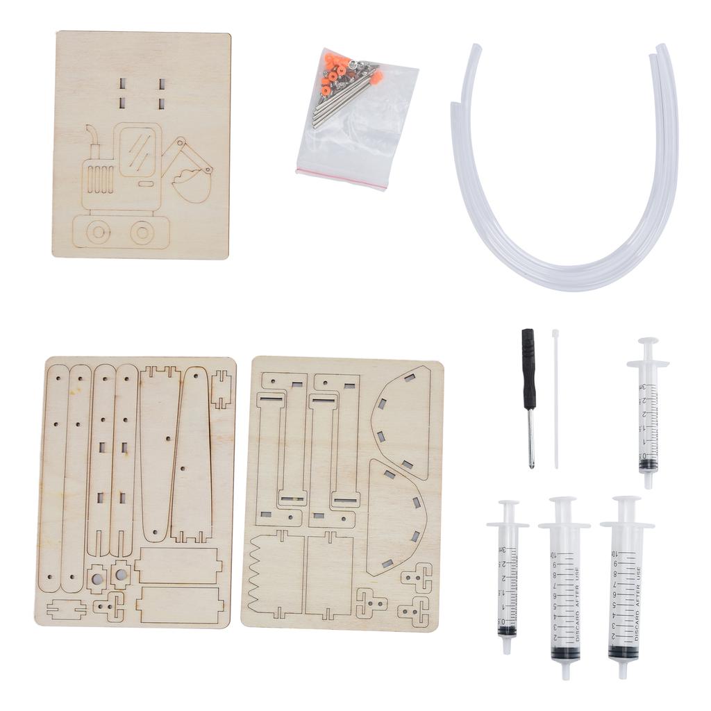DIY Hydraulic Excavator Model STEM Toys Children Educational Science Experiment Toy Set