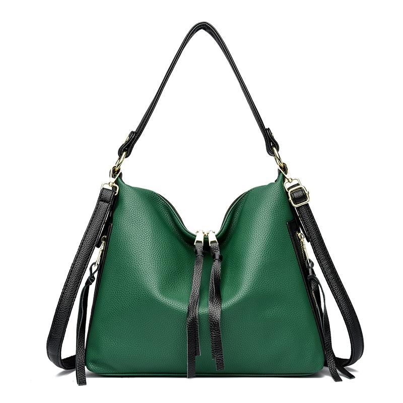 Borsa a Mano Trendy da Donna Inverno 2025 Borsa a Tracolla Casual per Mamme Borsa da Shopping Multifunzione con Chiusura a Zip