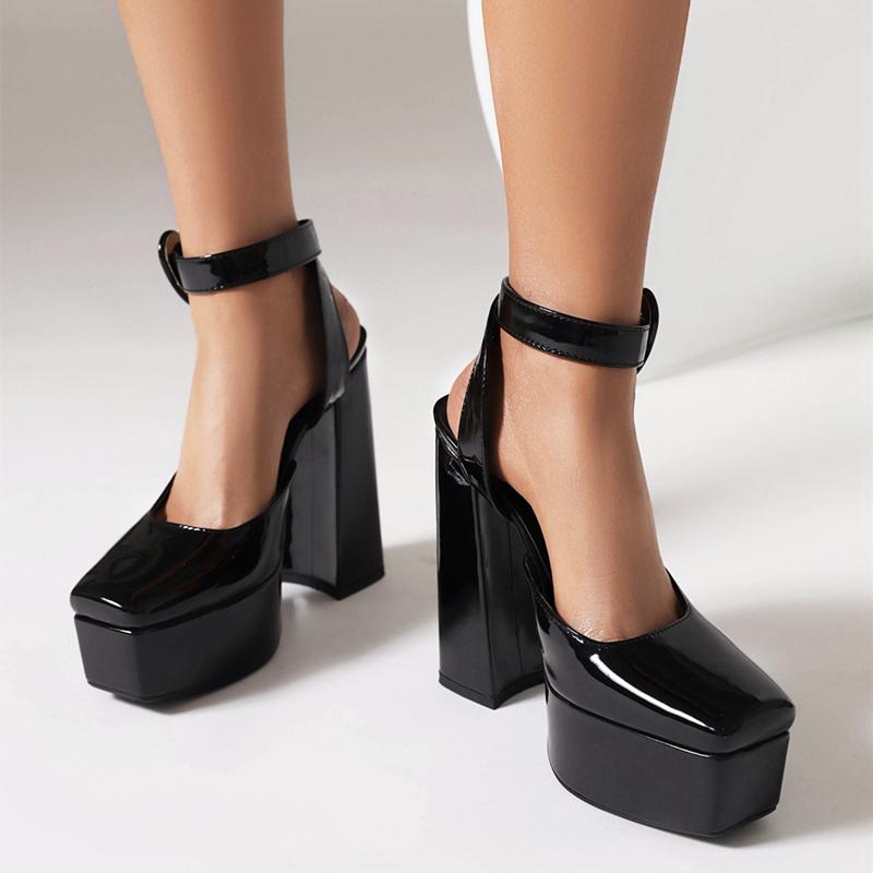 Sexy Platform Sandals Women Summer Shoes 2024 High Heels Fashion Black White Party Dance Stripper Shoes Women's Flip Flops
