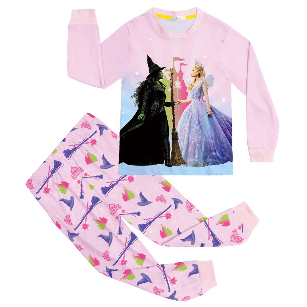 Children's Fashion Suit Skirt Round Neck Long Sleeve Top Pants