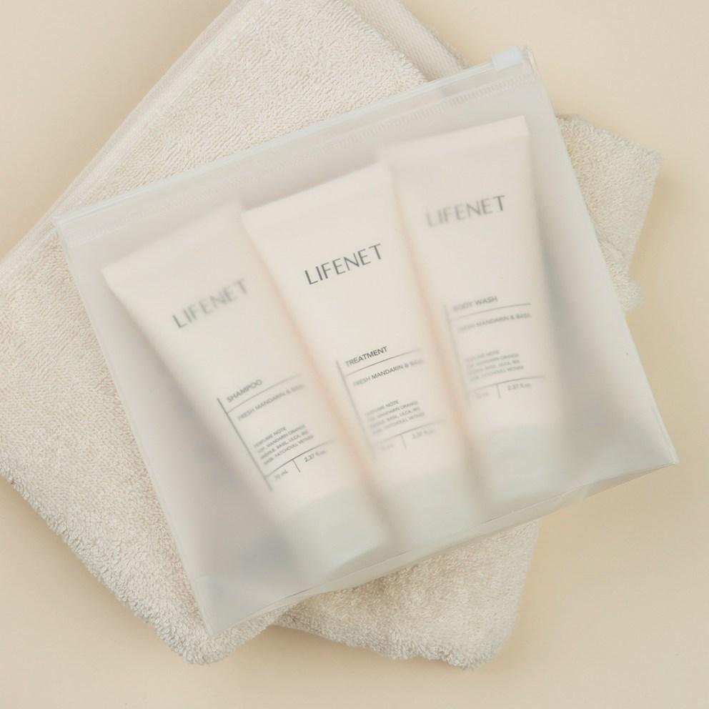 LIFENET Set Voyage Cheveux & Corps 3 Pièces + Mini Pochette