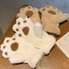 1 Pair Winter Women Bear Palm Paw Plush Gloves Lovers Plushclaw Glove Fluffy Cat Paw Full Finger Gloves Contains Plush Inside