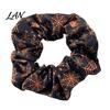 High Elasticity Hair Ties Halloween Ties, Scrunchies, Soft Stretchy Bands with Ghost Witch Hat Tie Bat Spider Web Design, Pleated Ponytail Holders for