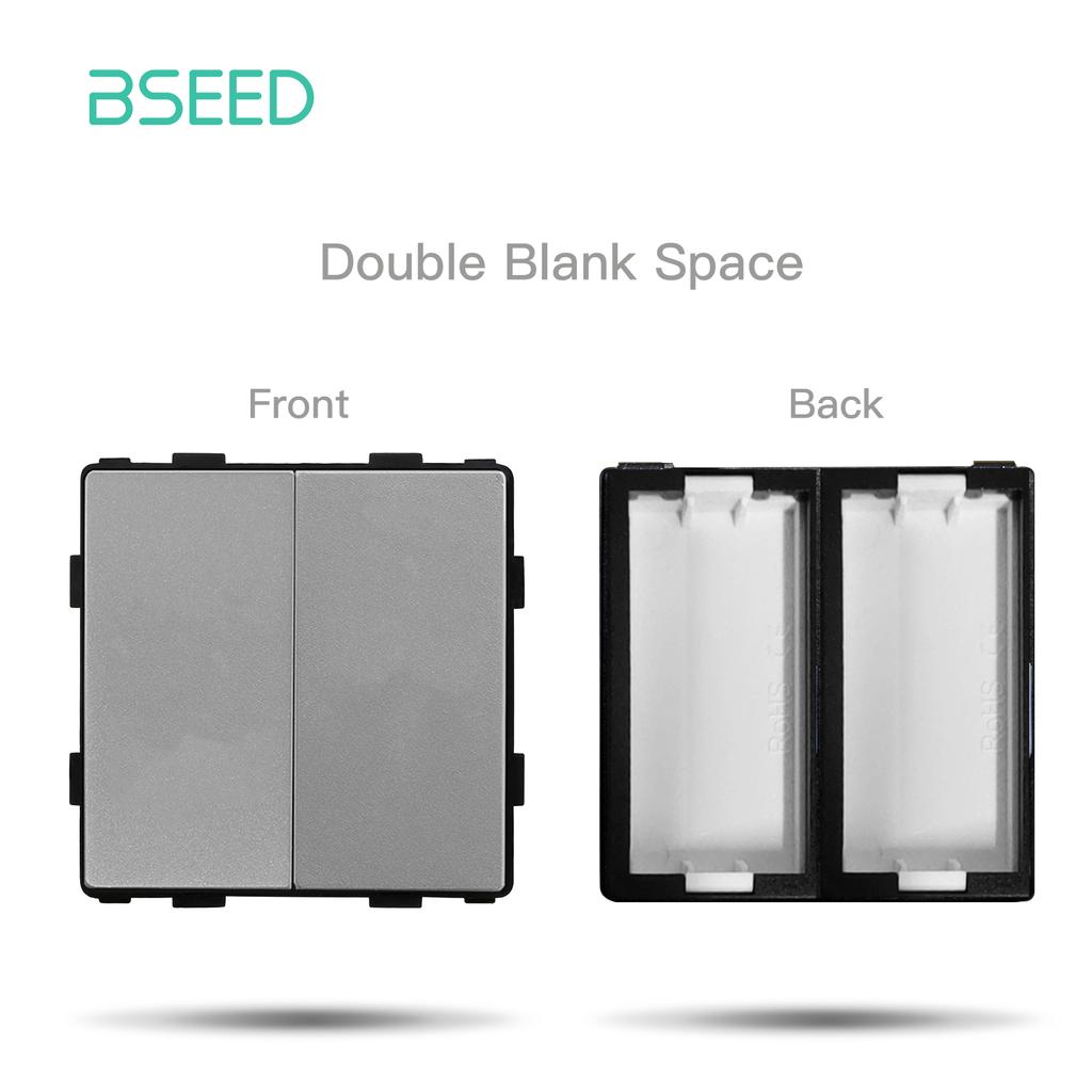BSEED Mechanical Button Switches EU/FR Socket Type-c Dual USB Sockets Function Parts Glass Socket Frames DIY Free Combination