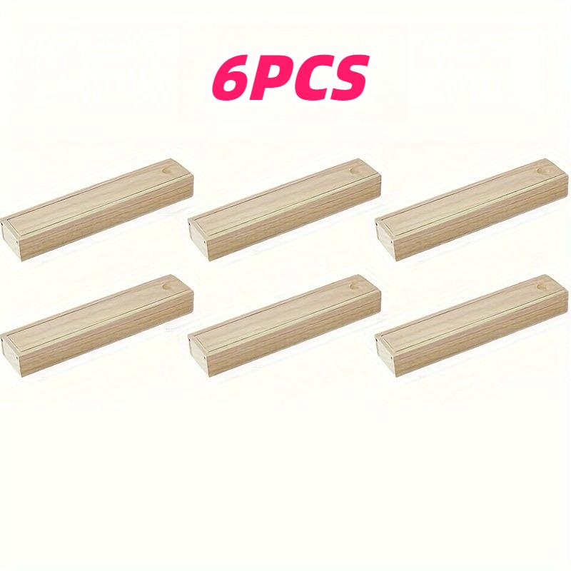 

6Pcs Rectangular Wooden Gift Storage Boxes with Sliding Lids Blank Wood Boxes for Valentine s Day Easter Wooden Jewelry Box Home