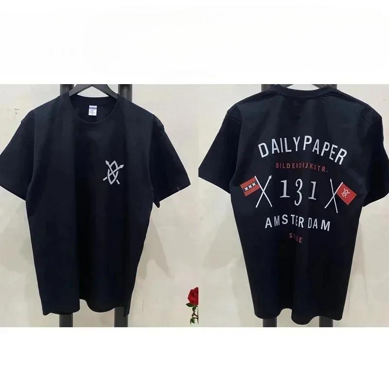 

Daily Paper Tops Cotton Number Printing T-Shirts Unisex Loose Short Sleeves Clothes DAILY PAPER Men s Kids Pure Cotton T-shrit 4XL