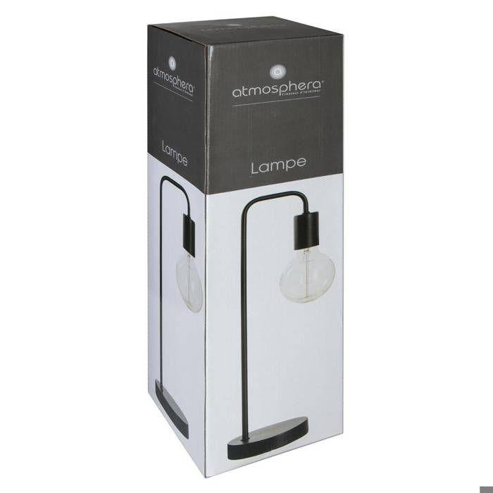 Lampe métal "Keli" noir H45cm - Atmosphera createur d'interieur