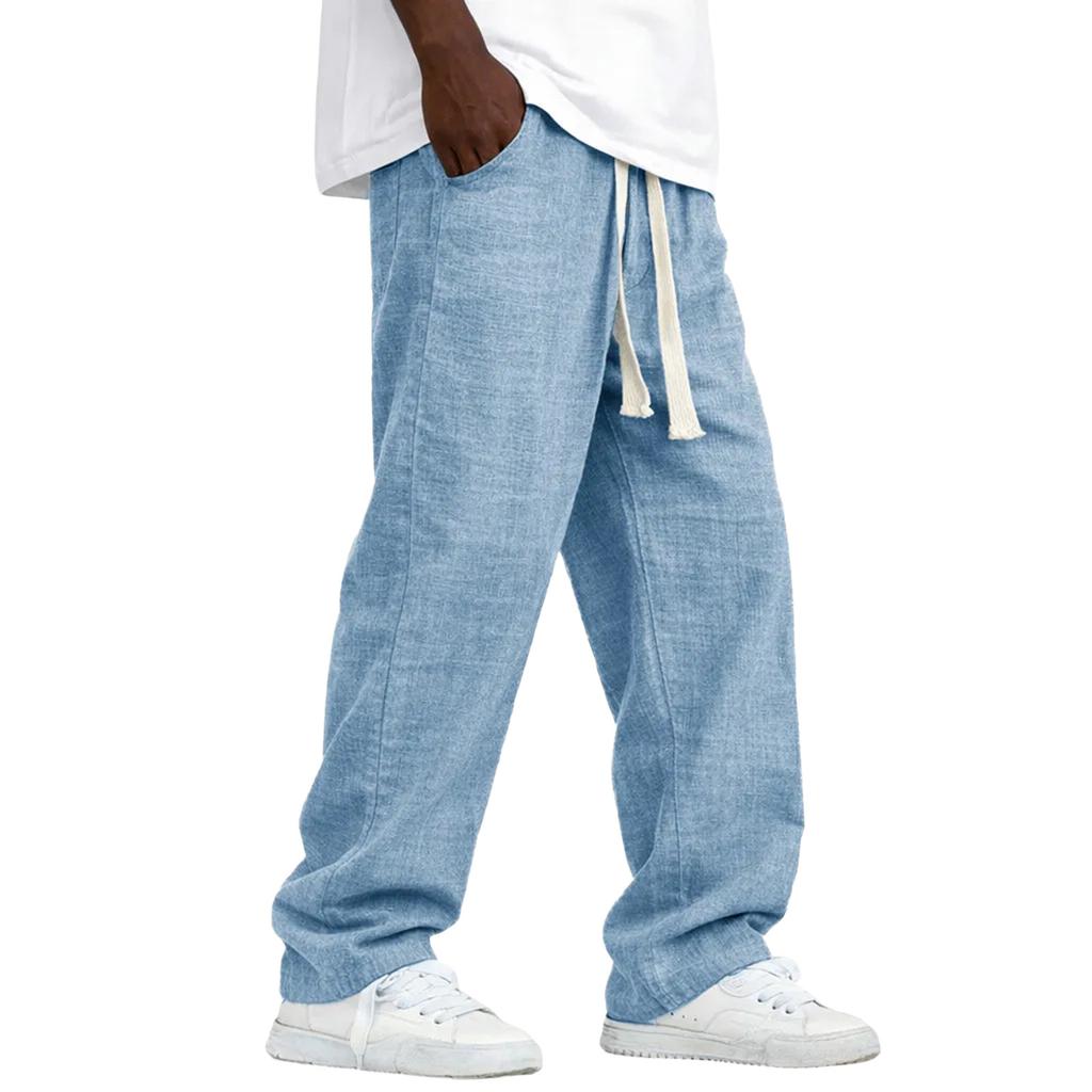 Men's Cotton Linen Trousers Men's Casual Fashionable Cotton Linen Trousers
