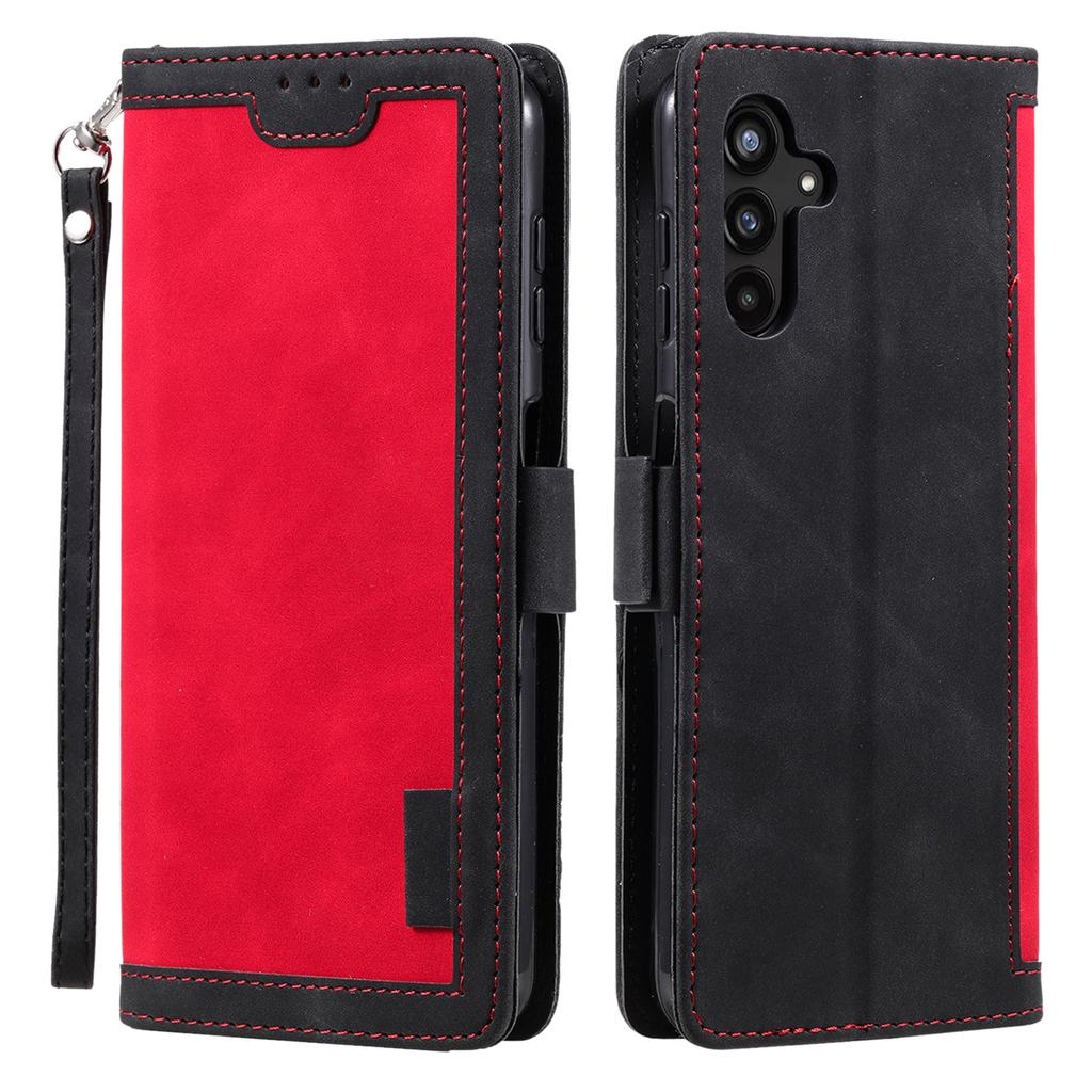 For Samsung Galaxy S25 FE Case RFID Blocking Wallet Stand Leather Phone Cover with Wrist Strap