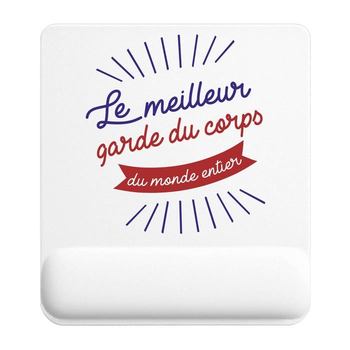 Tapis de souris - PLANETEE - Garde du corps Meilleur monde - Multicolore - 22x18 cm - 3 mm anti-dérapant