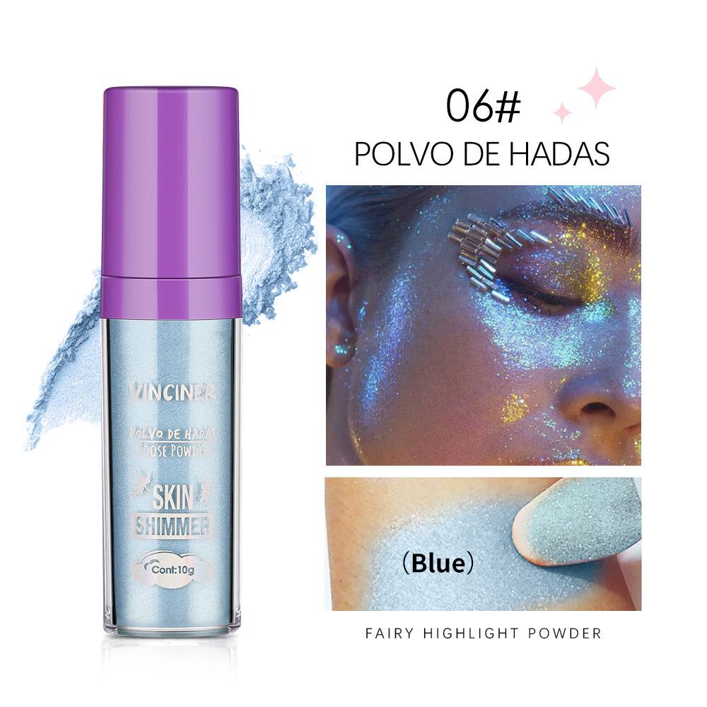 

Fairy Powder High Light Pat Powder Body Highlighter Brighten Natural Трехмерные восстанавливающие румяна для девочек