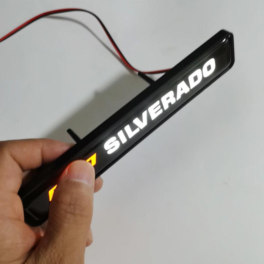 LED Para Chevrolet SILVERADO Luz de Parrilla Insignia Automática Luz de Ambiente Para Chevrolet SILVERADO Estilo de Coche Luz de Parrilla Chevrolet