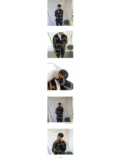 Autumn Men's Korean Trend Loose Knit Cardigan Sweater