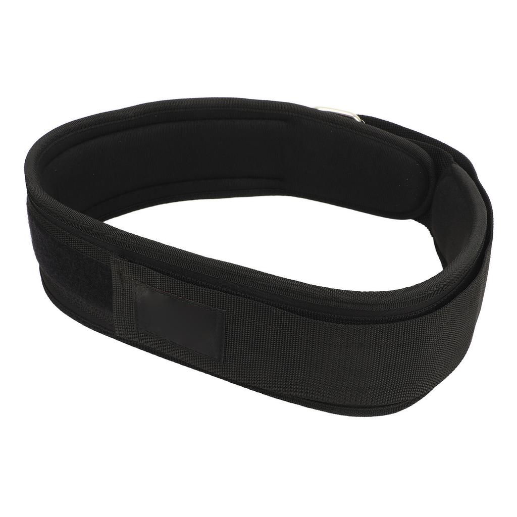 Dřepový pás Černý Vzpěračský pás Nylon Pevný Pohodlná Podpora Kovová Spona Suchý zip