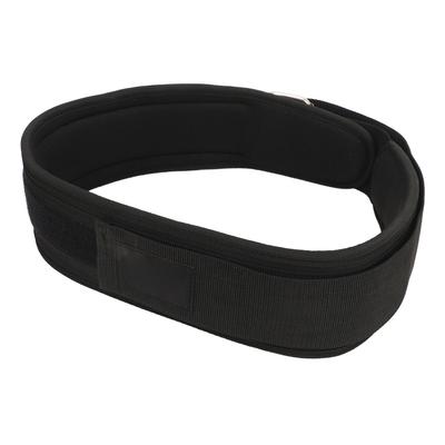 חגורת סקוואט שחורה חגורת הרמת משקולות ניילון מוצק תמיכה נוחה אבזם מתכת סקוטש