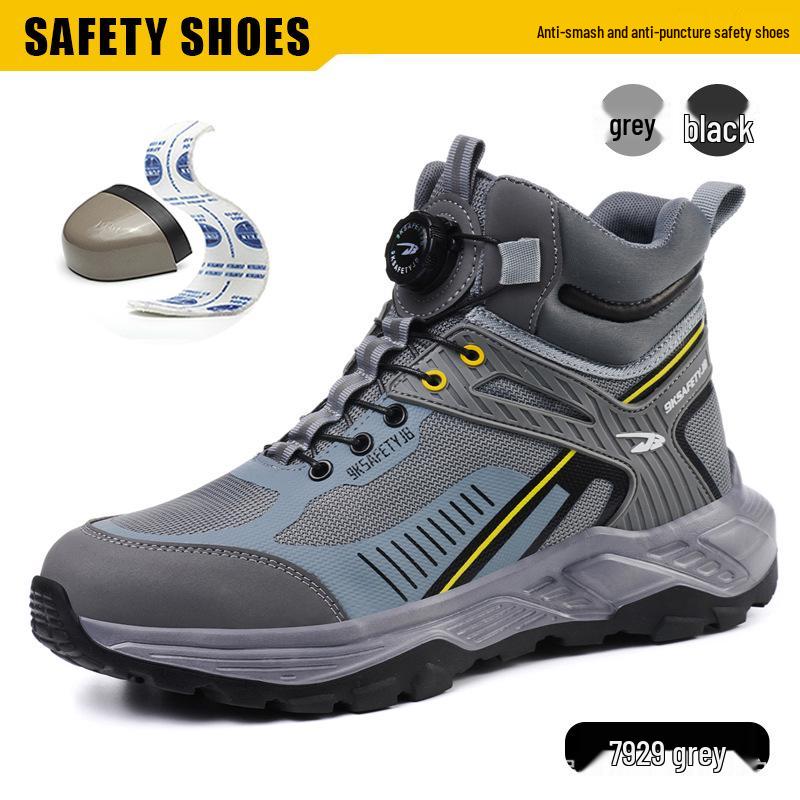 Men's High-Top Waterproof Safety Boots – Anti-Smash, Anti-Puncture, Comfortable for Extended Wear