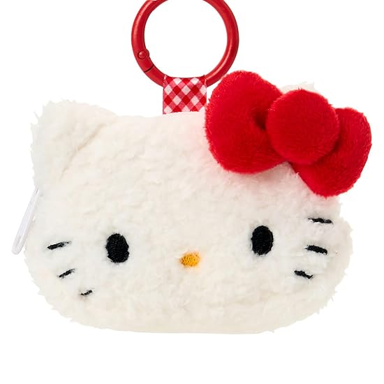 SANRIO Face-Shaped Mini Pouch with Carabiner Hello Kitty Ages 3 and up 015423