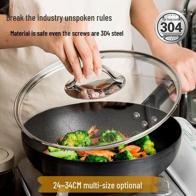 Visible 304 Stainless Steel Tempered Glass Pot Lid