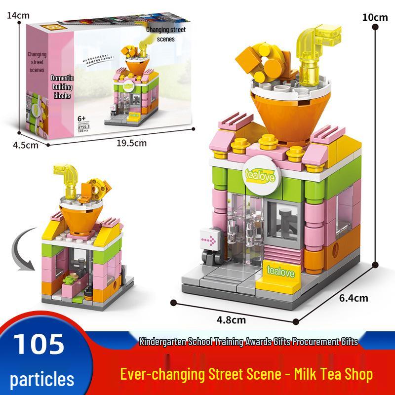 6-in-1 Kids' Building Block Set: Train, Robot, Tank, Police - Compatible Blocks for Boys & Girls