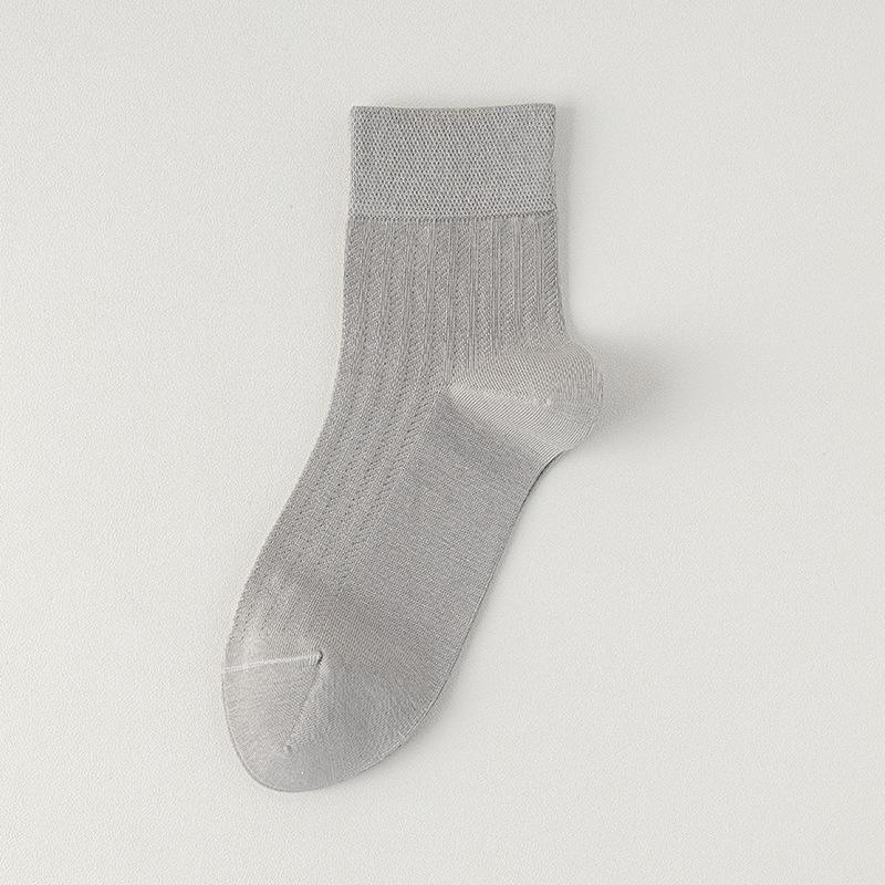 

Мужские дезодорирующие дышащие сетчатые универсальные короткие носки серии классических цветов бесшовные носки средней длины 1 pair светло-серый