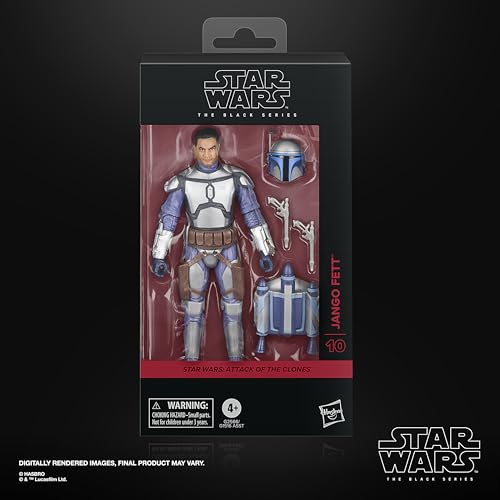 Hasbro Star Wars Star Wars Black Series Jango Fett, Star Wars: Attack of the Clones (Episode II) Premium Collectible 15cm Action Figure G2566, Authent