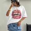 Womens Sexy Summer Big Lips Graphic TShirt  Comfortable RetroCasual Hippie Style Streetwear with Lip Print Tops Clothing