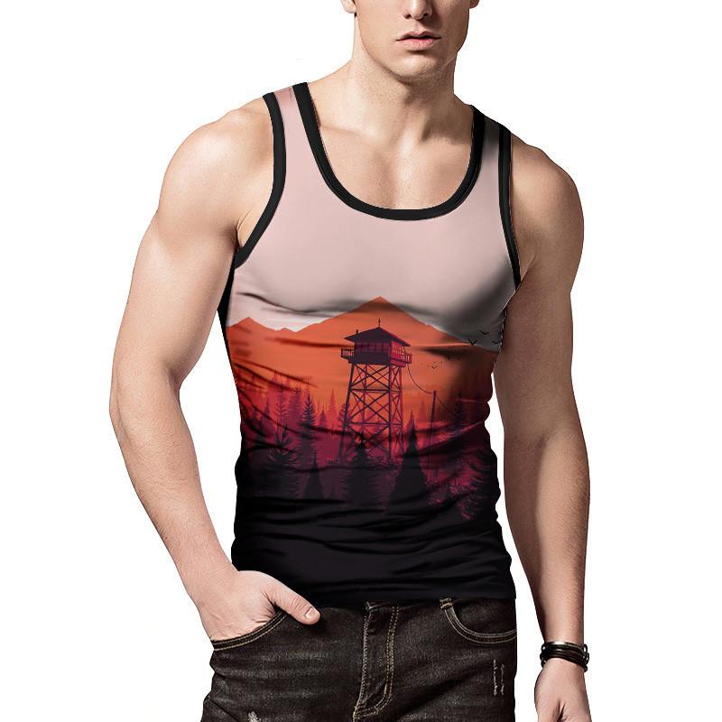 Mens Tank Summer Tops Vest Casual 3d Printed Graphics Tees Tshirts Sleeveless